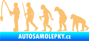 Samolepka Evoluce 005 rybář levá béžová
