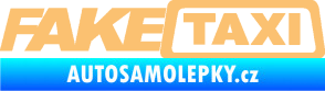 Samolepka Fake taxi nápis béžová