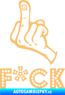 Samolepka F*CK 002  nápis  béžová