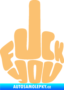 Samolepka F*ck you béžová