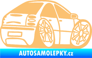 Samolepka Fiat Bravo karikatura pravá béžová