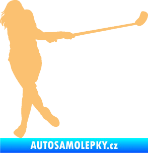 Samolepka Florbal 006 pravá  béžová