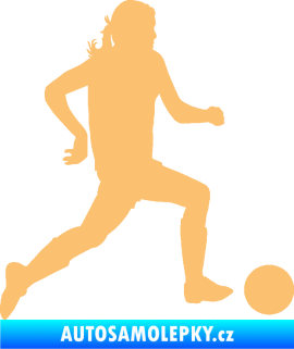 Samolepka Fotbalistka 001 pravá béžová