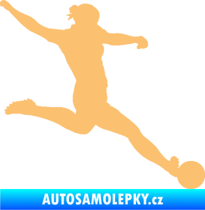 Samolepka Fotbalistka 002 pravá béžová
