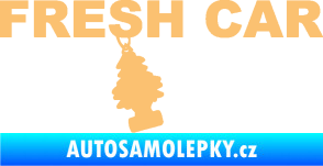 Samolepka Fresh car nápis s voňavým stromečkem béžová