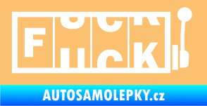 Samolepka Fuck kasino béžová
