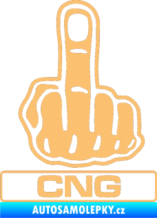 Samolepka Fuck off CNG béžová
