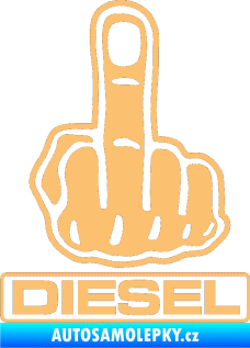 Samolepka Fuck off diesel béžová