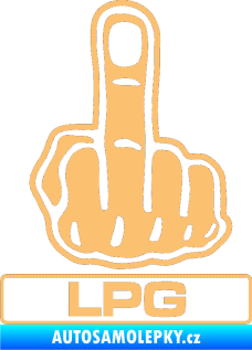 Samolepka Fuck off LPG béžová