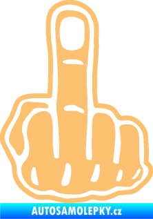 Samolepka Fuck off levá béžová