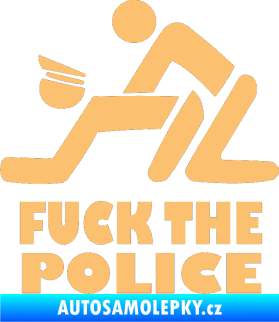 Samolepka Fuck the police 001 béžová