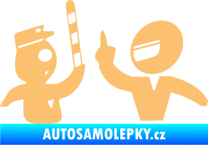 Samolepka Fuck the police 003 béžová