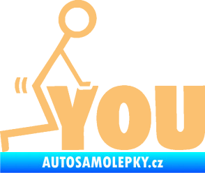 Samolepka Fuck you 002 béžová