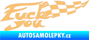 Samolepka Fuck you béžová