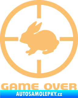 Samolepka Game over lov zajíce béžová