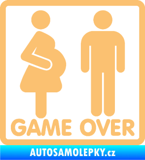 Samolepka Game over varianta jsem v tom béžová