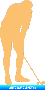 Samolepka Golfista 007 pravá béžová