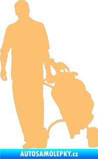 Samolepka Golfista 009 levá béžová