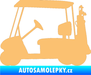 Samolepka Golfista 012 levá vozík béžová