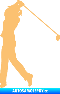 Samolepka Golfistka 013 levá béžová