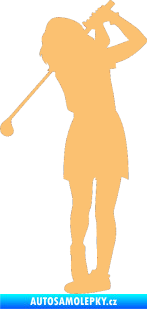 Samolepka Golfistka 014 levá béžová