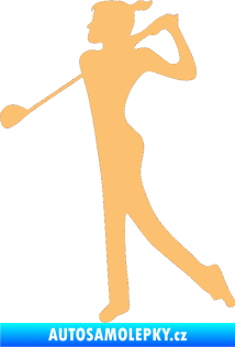 Samolepka Golfistka 016 levá béžová