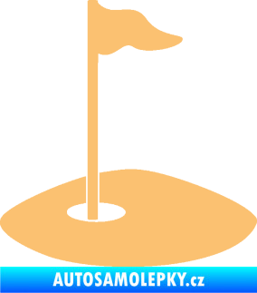 Samolepka Golfová jamka 001 levá béžová