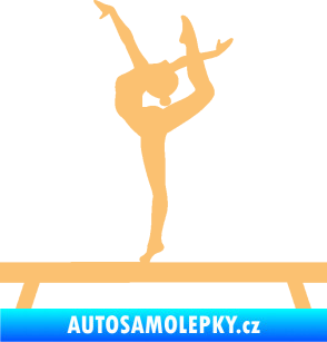 Samolepka Gymnastka 003 levá kladina béžová