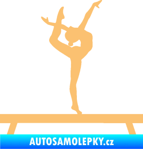 Samolepka Gymnastka 003 pravá kladina béžová