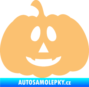 Samolepka Halloween 017 levá dýně béžová