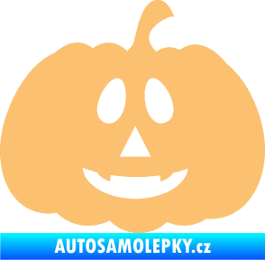 Samolepka Halloween 017 pravá dýně béžová