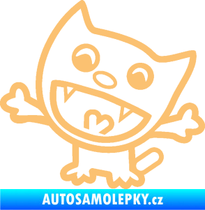 Samolepka Happy cat 001 levá béžová