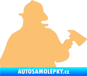 Samolepka Hasič 004 pravá béžová