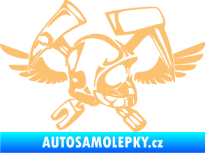 Samolepka Hasič 011 pravá helma béžová