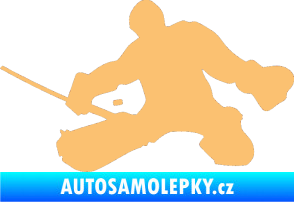 Samolepka Hokejista 015 levá brankář béžová