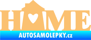 Samolepka Home nápis s domečkem béžová