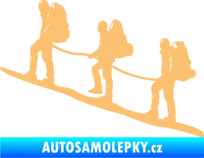 Samolepka Horolezci levá béžová