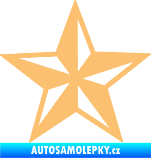 Samolepka Hvězda námořní béžová