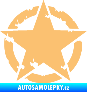 Samolepka Hvězda US Army 003 narušená béžová