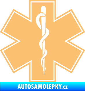 Samolepka Hvězda života jednobarevná béžová