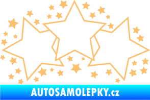 Samolepka Hvězdy a hvězdičky dekor béžová