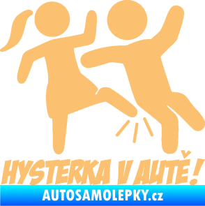 Samolepka Hysterka v autě pravá béžová