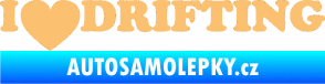 Samolepka I love drifting béžová