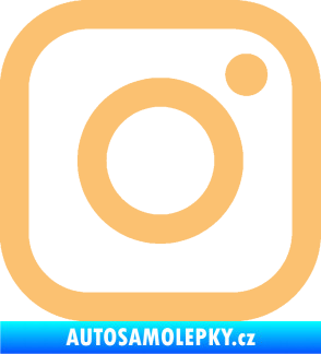 Samolepka Instagram logo béžová