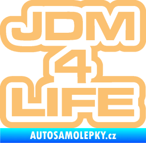 Samolepka JDM 4 life nápis béžová