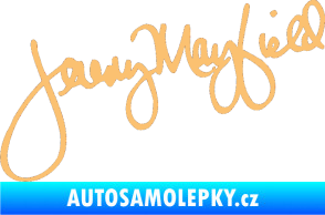 Samolepka Podpis Jeremy Mayfield  béžová