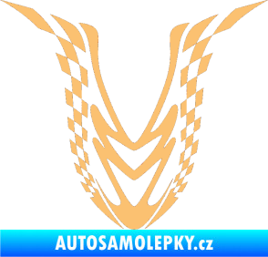 Samolepka Kapota 006 šachovnice béžová