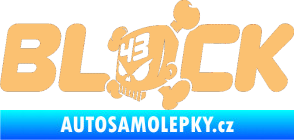 Samolepka Kenblock lebka s napisem béžová