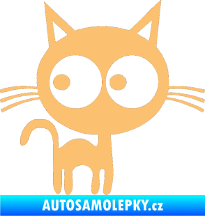 Samolepka Kočička 001 pravá béžová