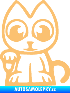 Samolepka Kočička lucky cat JDM levá béžová